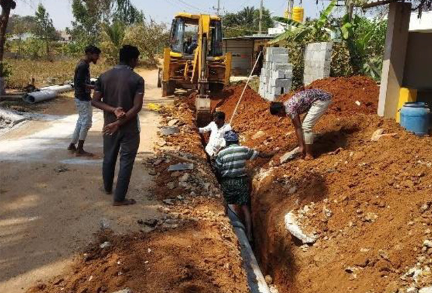 Construction of drainage infrastructure in Karnataka